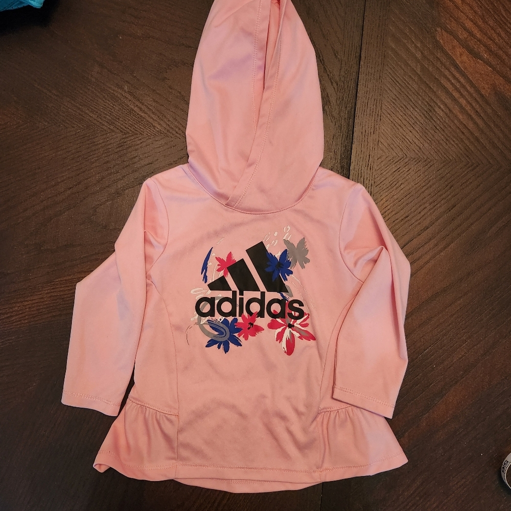Adidas Kids Pink Hoodie Top